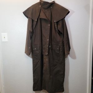 Vintage Kakadu Traders Australia oilskin drover coat duster XL
